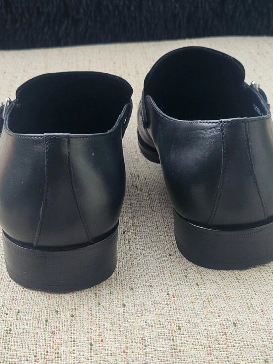 Vintage Salvatore Ferragamo Men Shoes Slip On Black Leather Size 7EE Made Italy main image 13